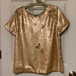 Sequined Gold J.Crew Shirt NWT